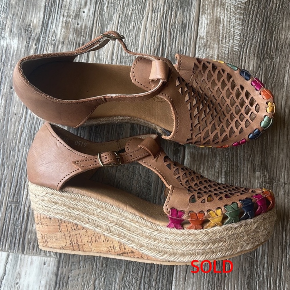 Mexican platform Huaraches, Size 26 - Picture 1 of 15